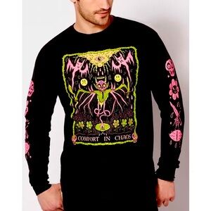Wizard of Barge Comfort in Chaos Demon Devil Long Sleeve T-Shirt Size S